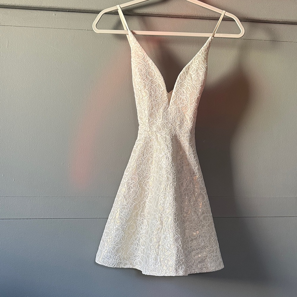 Windsor White Lace Mini Dress